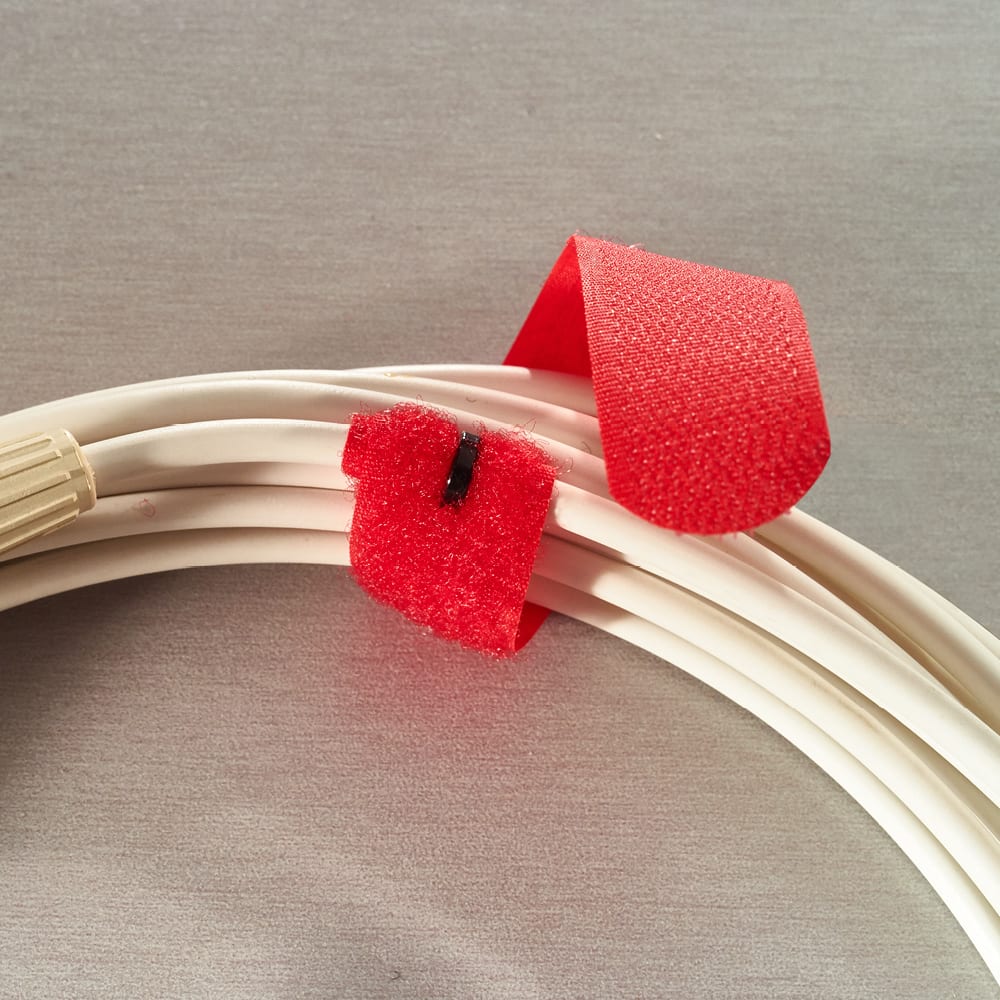 NE_ 100Pcs Reusable Silverline Pack Black Hook Loop Cable Cord Ties Tidy Straps 