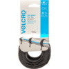 VELCRO® Brand 1/2" x 15" Quick-Tie 30 Pack Black & Grey